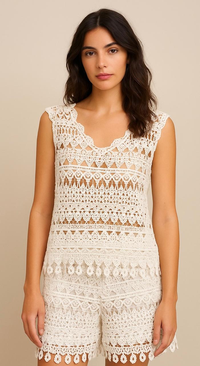 Ensemble crochet blanc
